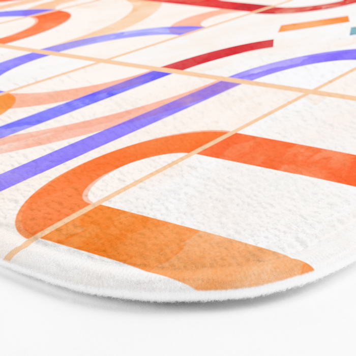 Colorful Curved Path Tiles G Bath Mat Gallery Image 3
