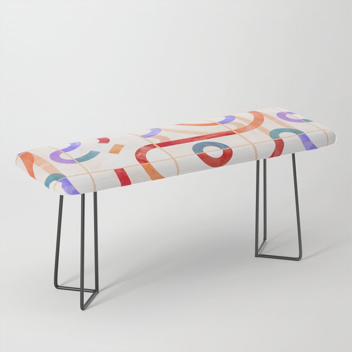 Colorful Curved Path Tiles G Bench Gallery Image 1