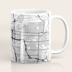 Kansas City Map White Coffee Mug Gallery Image 1