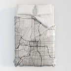 Kansas City Map White Duvet Cover Gallery Image 6