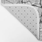 Kansas City Map White Bath Mat Gallery Image 2