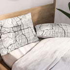 Kansas City Map White Pillow Sham Gallery Image 2