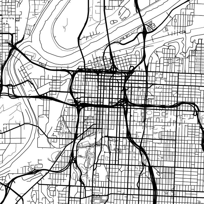 Kansas City Map White Coffee Mug Gallery Image 2