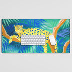 Leopard on Tree Desk Mat Gallery Image 1