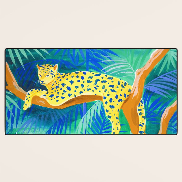 Leopard on Tree Desk Mat Gallery Image 3