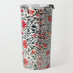 Shakhrisyabz Suzani Uzbekistan Floral Embroidery Print Travel Mug Gallery Image 2