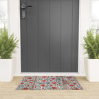 Shakhrisyabz Suzani Uzbekistan Floral Embroidery Print Welcome Mat Gallery Image 3
