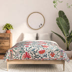 Shakhrisyabz Suzani Uzbekistan Floral Embroidery Print Comforter Gallery Image 3