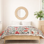 Shakhrisyabz Suzani Uzbekistan Floral Embroidery Print Duvet Cover Gallery Image 3