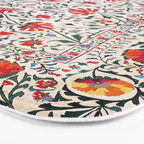 Shakhrisyabz Suzani Uzbekistan Floral Embroidery Print Bath Mat Gallery Image 3
