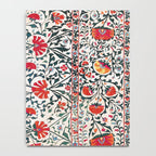 Shakhrisyabz Suzani Uzbekistan Floral Embroidery Print Notebook Gallery Image 4