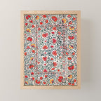 Shakhrisyabz Suzani Uzbekistan Floral Embroidery Print Mini Art Print Gallery Image 1