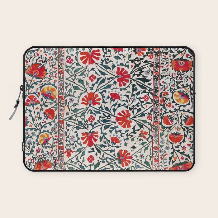 Shakhrisyabz Suzani Uzbekistan Floral Embroidery Print Laptop Sleeve Gallery Image 1