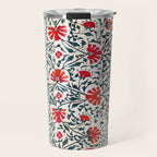 Shakhrisyabz Suzani Uzbekistan Floral Embroidery Print Travel Mug Gallery Image 1