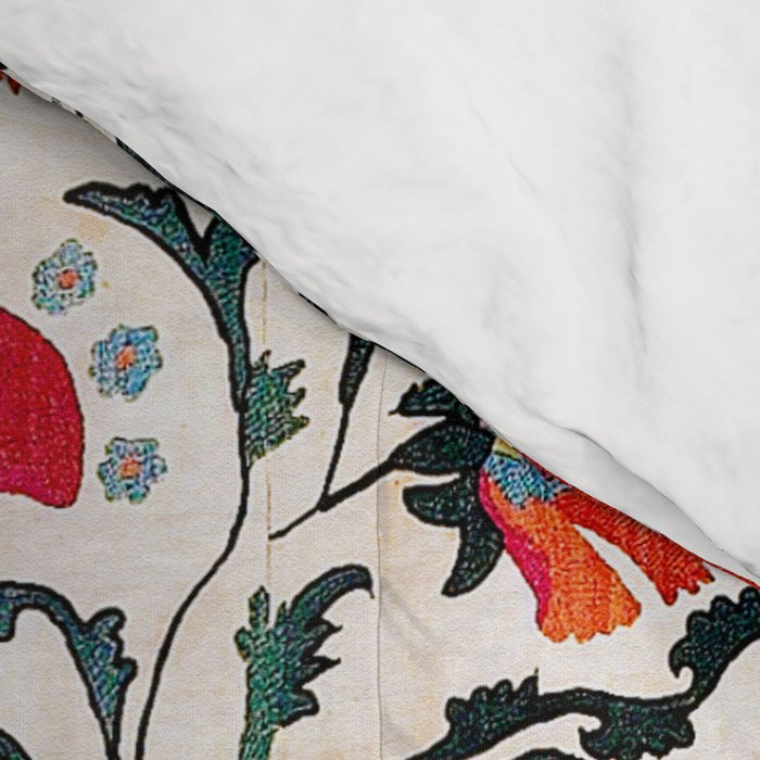 Shakhrisyabz Suzani Uzbekistan Floral Embroidery Print Comforter Gallery Image 4
