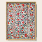 Shakhrisyabz Suzani Uzbekistan Floral Embroidery Print Serving Tray Gallery Image 1