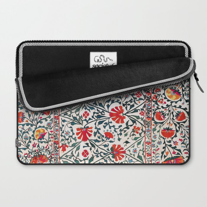 Shakhrisyabz Suzani Uzbekistan Floral Embroidery Print Laptop Sleeve Gallery Image 2