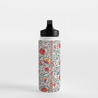 Shakhrisyabz Suzani Uzbekistan Floral Embroidery Print Water Bottle Gallery Image 3