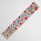 Shakhrisyabz Suzani Uzbekistan Floral Embroidery Print Table Runner Gallery Image 3
