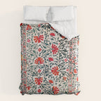 Shakhrisyabz Suzani Uzbekistan Floral Embroidery Print Duvet Cover Gallery Image 6