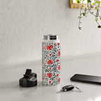 Shakhrisyabz Suzani Uzbekistan Floral Embroidery Print Water Bottle Gallery Image 4
