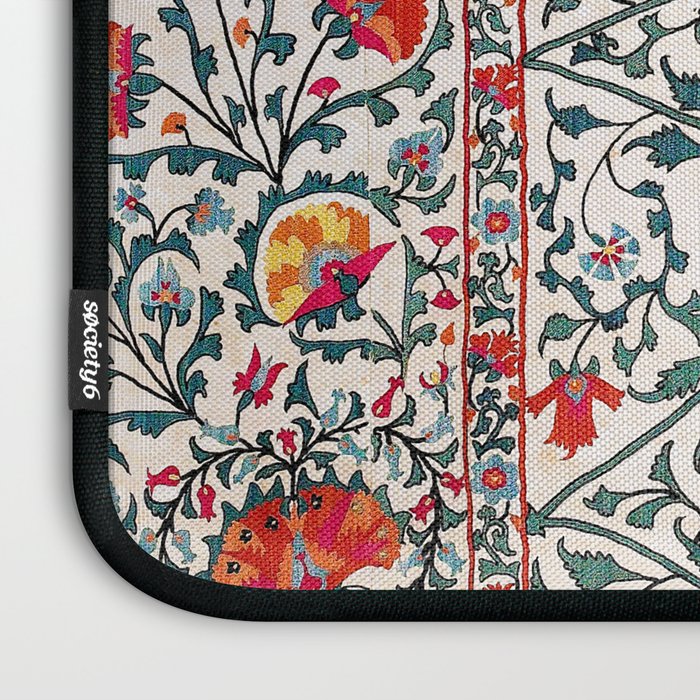 Shakhrisyabz Suzani Uzbekistan Floral Embroidery Print Laptop Sleeve Gallery Image 3