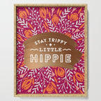 Stay Trippy Little Hippie - Fuchsia Palette Serving Tray Gallery Image 1