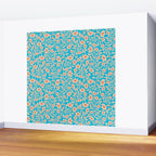 Tropical Blooms Pattern - Blue Wall Mural Gallery Image 2