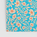 Tropical Blooms Pattern - Blue Poster Gallery Image 3
