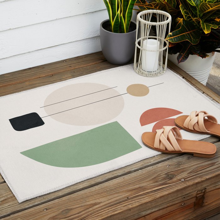 Minimal Shapes No.57 Outdoor Rug Gallery Image 2