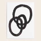 'And I Op' Minimalist Ink Line Drawing Abstract Black Brush Strokes Modern Funky Maze by Ejaaz Haniff  Poster Gallery Image 4