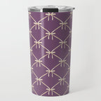 Bows & Ribbons Pattern XXXVI Lavender Purple Travel Mug Gallery Image 1