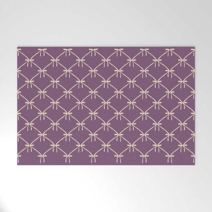 Bows & Ribbons Pattern XXXVI Lavender Purple Welcome Mat Gallery Image 1