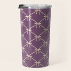 Bows & Ribbons Pattern XXXVI Lavender Purple Travel Mug Gallery Image 3