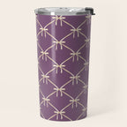Bows & Ribbons Pattern XXXVI Lavender Purple Travel Mug Gallery Image 2