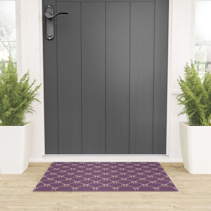 Bows & Ribbons Pattern XXXVI Lavender Purple Welcome Mat Gallery Image 3