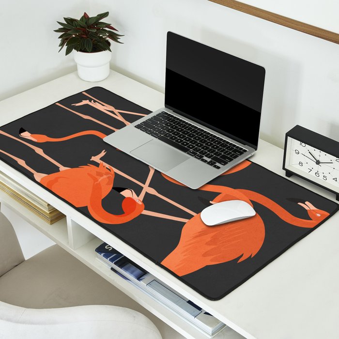 Graceful Flamingos 4 Desk Mat Gallery Image 2