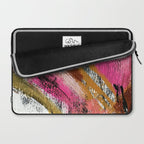 Motivation [3] : a colorful, vibrant abstract piece in pink red, gold, black and white Laptop Sleeve Gallery Image 2