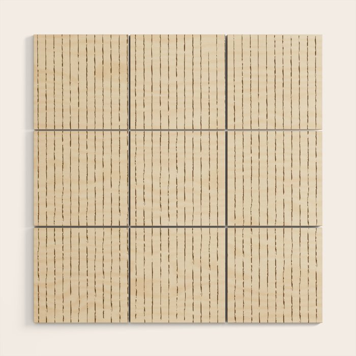 Lines II (Cream Chocolate) Wood Wall Art Gallery Image 1