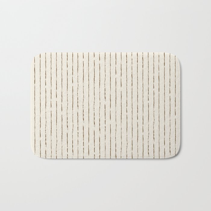 Lines II (Cream Chocolate) Bath Mat Gallery Image 1