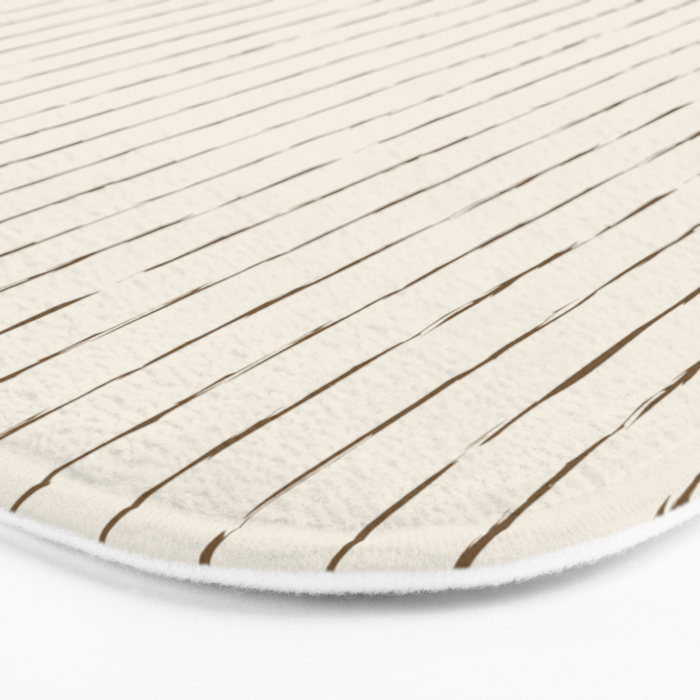 Lines II (Cream Chocolate) Bath Mat Gallery Image 3