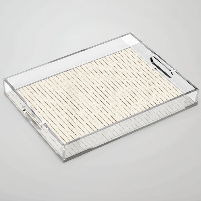 Lines II (Cream Chocolate) Acrylic Tray Gallery Image 1