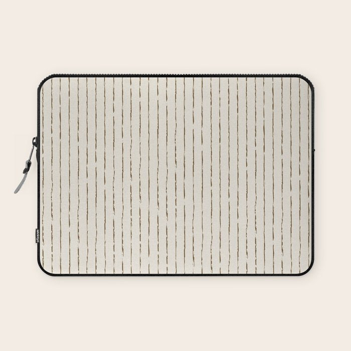 Lines II (Cream Chocolate) Laptop Sleeve Gallery Image 1