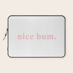 nice bum. (light pink) Laptop Sleeve Gallery Image 1