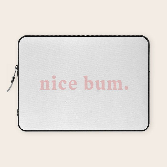 nice bum. (light pink) Laptop Sleeve Gallery Image 1