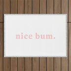 nice bum. (light pink) Outdoor Rug Gallery Image 1