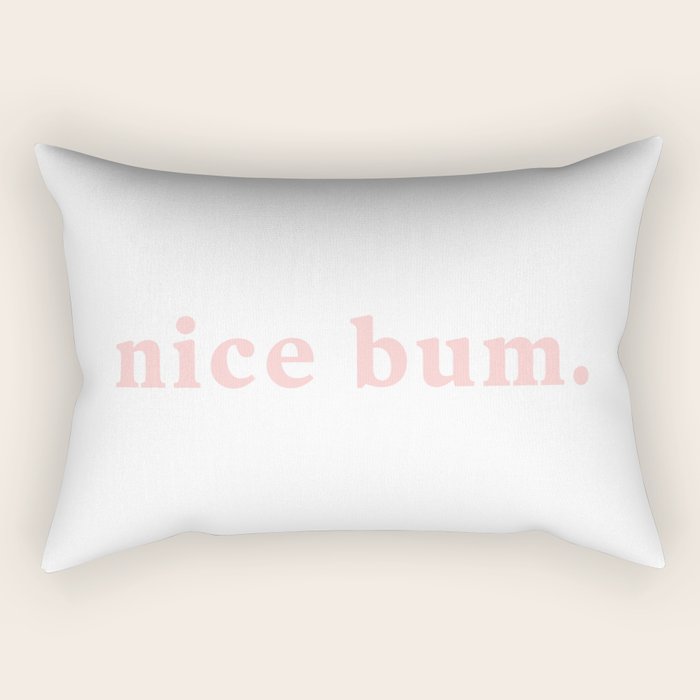nice bum. (light pink) Rectangular Pillow Gallery Image 2