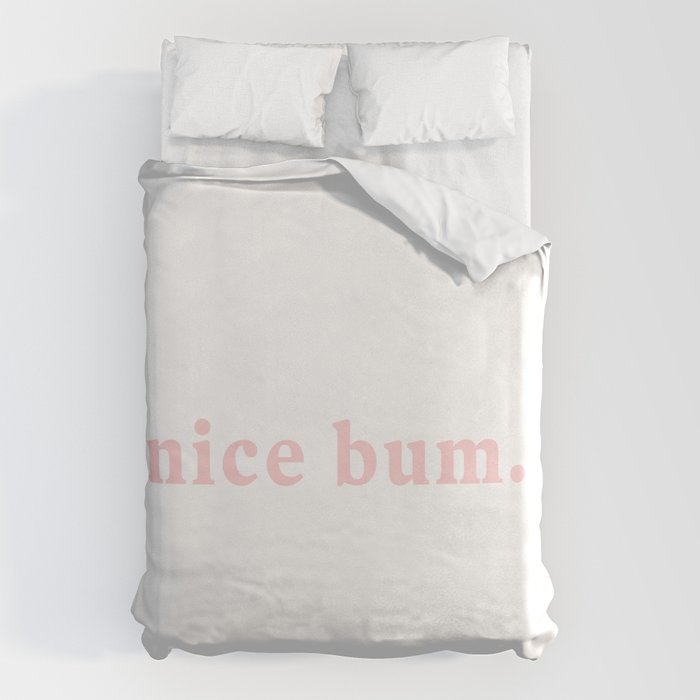 nice bum. (light pink) Duvet Cover Gallery Image 6