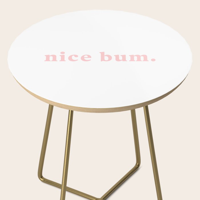 nice bum. (light pink) Side Table Gallery Image 2