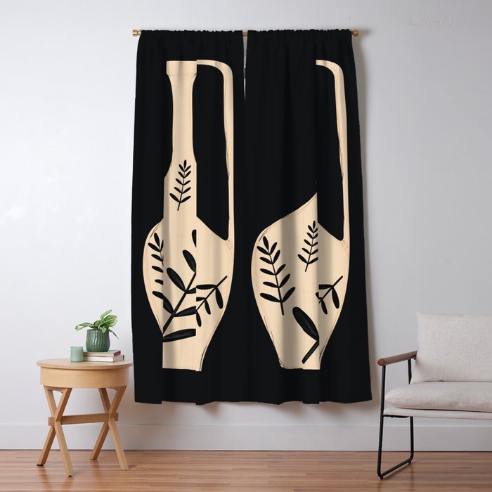 Minimal Abstract Art Vase 20 Window Curtain Gallery Image 1